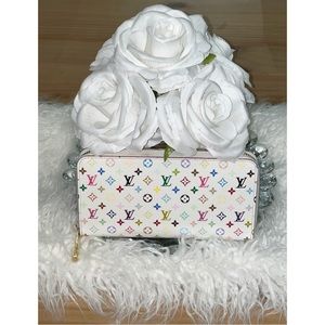 Louis Vuitton White Multicolor Wallet Zippy